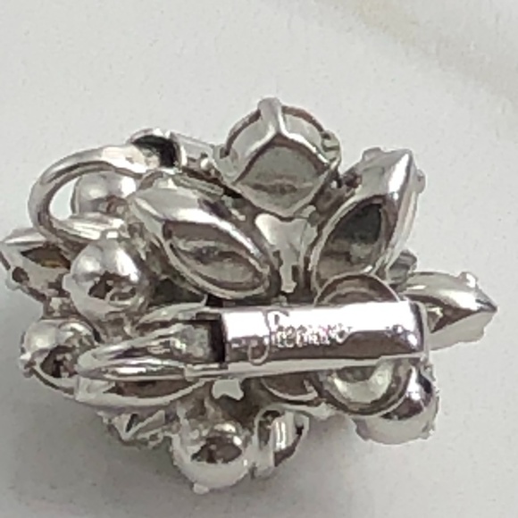 Sherman Clear Crystal Clip On Earrings - Picture 3 of 5